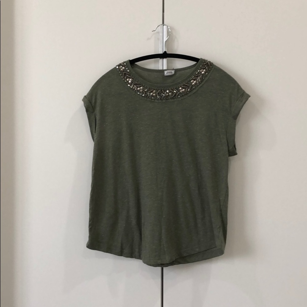 Embellished Crew Neck Collar